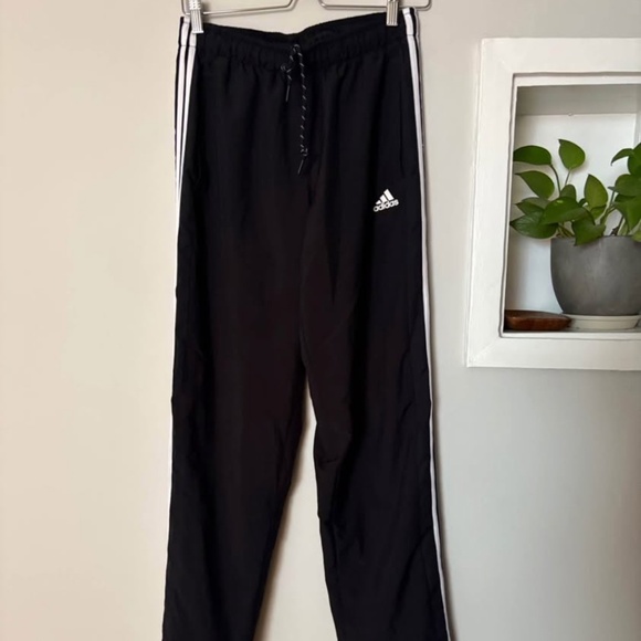 Adidas Vintage Three-Stripes Lined High-Waisted Pants with Elastic Waist - Picture 1 of 4